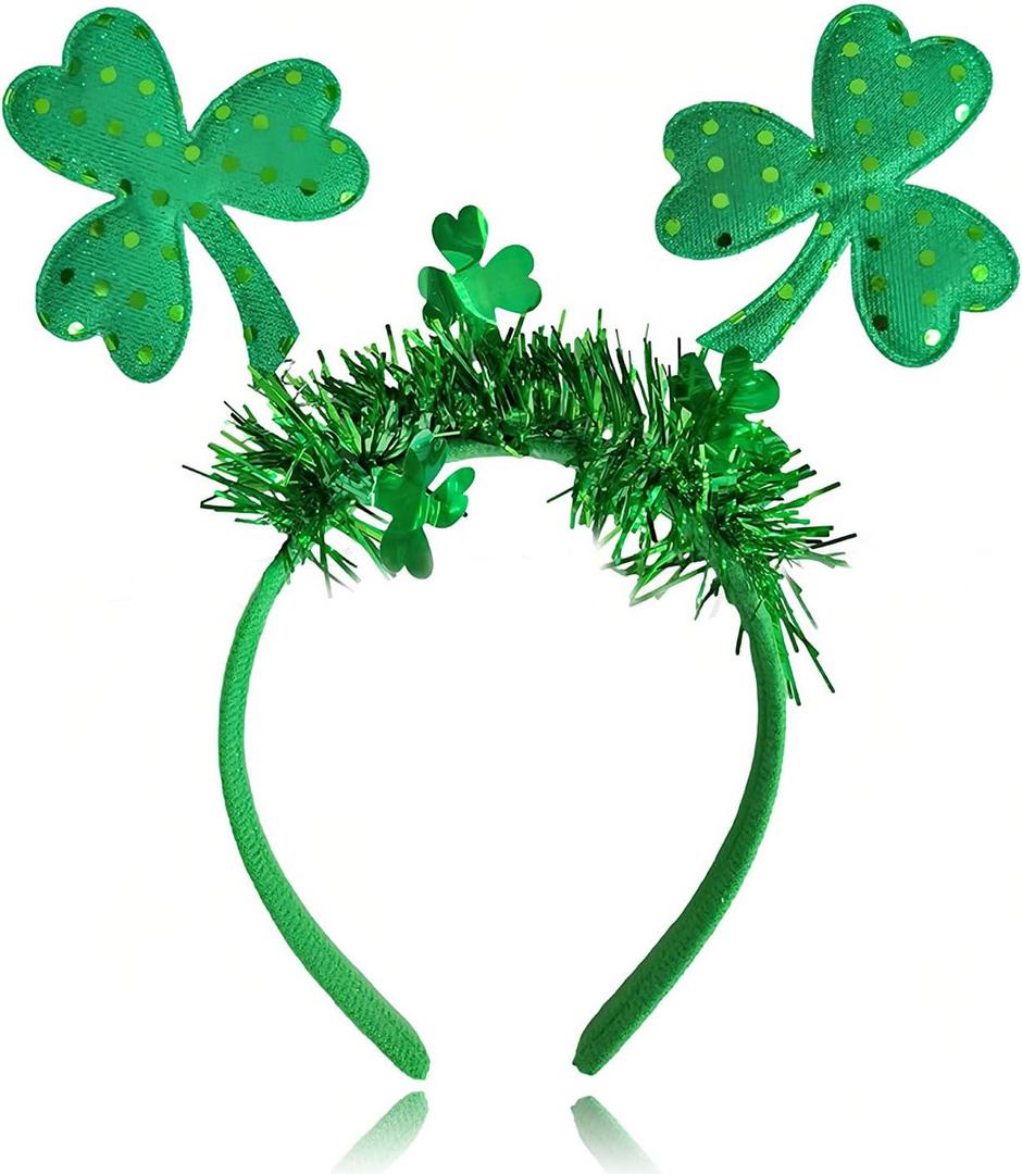 Pvoiue Green Shamrock Headbands for St. Patrick's Day Accessories for Women Girls