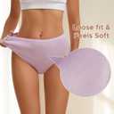 INNERSY Womens Underwear Cotton High Waisted Panties for Women Soft Jacquard Ladies Briefs 4 Pack (M)
