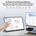 IBW 15.6" Portable Monitor Touchscreen, 1080P FHD IPS Travel Monitor with Tempered Glass, 10-Point Touch, Dual Speakers & Kickstand, USB-C HDMI External Monitor for Laptop MacBook Phone PS5 Switch