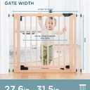 Baby Delight SizeWise Wood Pressure Mounted Safety Gate 27.6"-31.5" | Extra-Wide Passage | Auto-Close Two-Way Opening | Easy Installation | PEFC Certified Beech Wood (28.7" Passage)