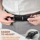 BULLIANT Men Ratchet Belt 2 Pack, Click Sliding Leather Belt Adjustable for Gift Men Dress Casual Jeans 1 3/8,Cut for Fit