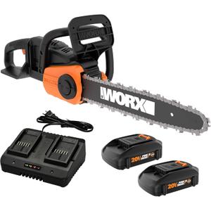 Worx 40V 14" Cordless Chainsaw Power Share with Auto-Tension - WG384 (Batteries & Charger Included)