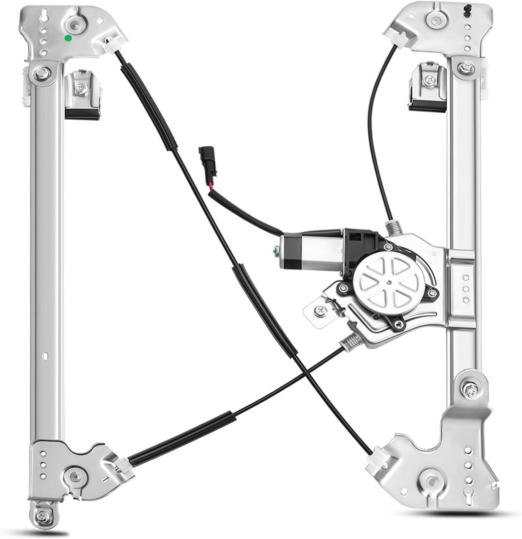 Front Right Passenger Side Power Window Regulator w/Motor Assembly Replacement for 2004 2005 2006 2007 2008 Ford F150 (Standard Cab/Crew Cab), 2006 2007 2008 Lincoln Mark LT Replaces# 741-429
