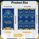 2 x Eid Mubarak Napkins, 100 Pcs Eid Mubarak Ramadan Paper Napkins Disposable, 2-Ply Blue Gold Star Moon Absorbent Paper Hand Towels for Bathroom Home Kitchen Mardi Gras Party Decorations Supplies