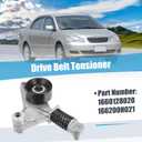 uxcell Belt Tensioner Pulley Assembly No.1660128020/166200H021 for Toyota Camry 2007 Serpentine Tensioner