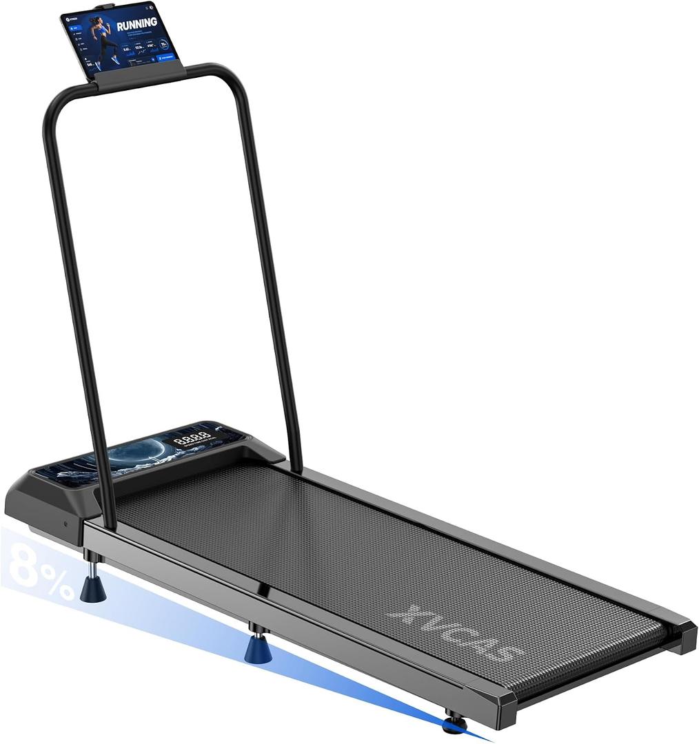 Walking Treadmill Pad with 0–5-8% Incline, 2.5HP | Compact Treadmill，Perfect for Running, Walking & Under-Desk Use，Quiet Operation for Home or Office, 43.5"D x 18.1"W x 4.3"H
