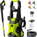 Electric Pressure Washer - 2.5 GPM Portable Lightweight Power Washer, 4 Quick-Connect Nozzles & Adjustable Soap Tank Pressure Washers for Cars, Driveways, Patios, Fences, Decks, Facade, Home Cleaning
