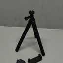 Amazon Basics Portable and Flexible Tripod with Wireless Remote and Smartphone Clamp, 10-inch long, Black