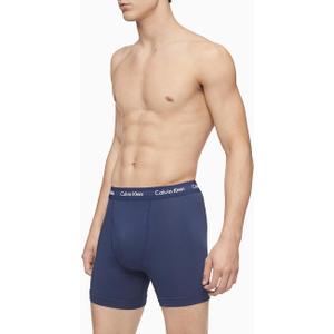 3 Pack Calvin Klein Men's Cotton Stretch 3-pack Boxer Brief, Medium, Black, Navy, Light Blue
