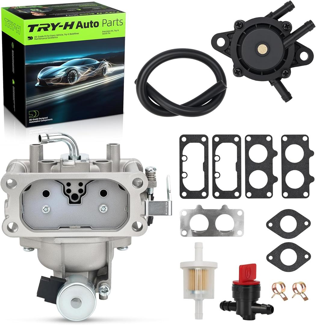 15004-1012 Carburetor with Fuel Filter Set For Kawasaki FX691V 4-Cycle Engine Replace# 15004-1012, 15004-0931, 15004-7083