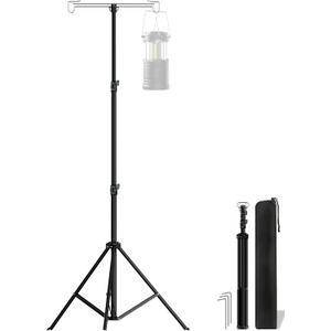 Telescopic Height Adjustable Camping Lantern Tripod Stand, 6ft 11"
