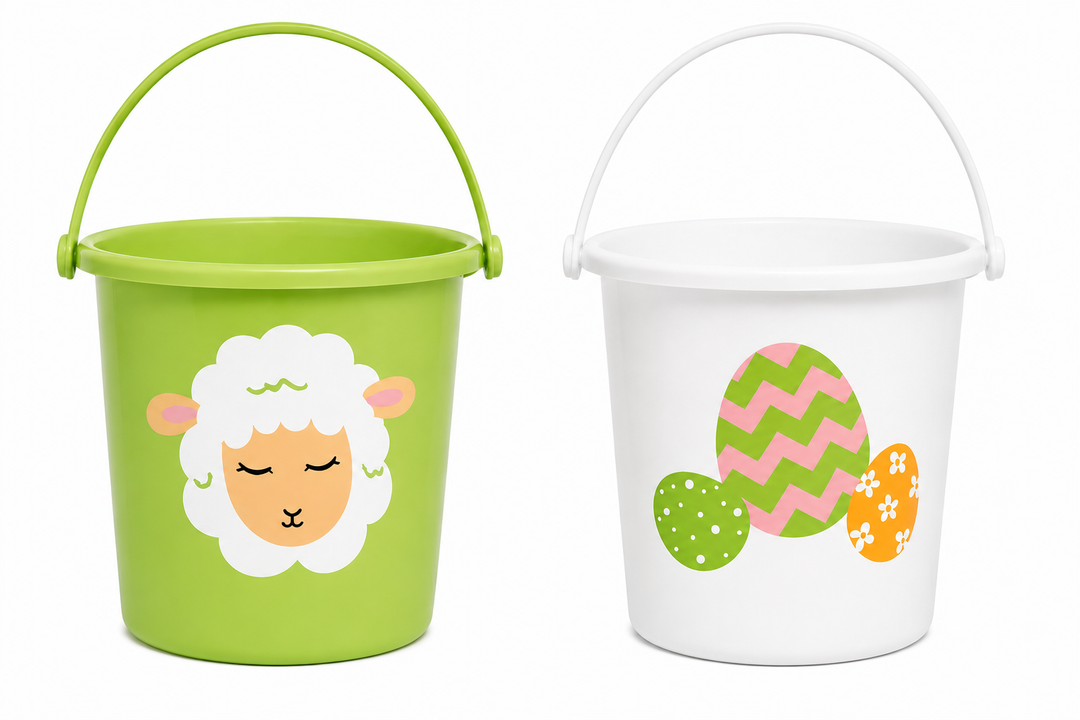 2 x Easter basket sheep & eggs