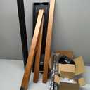 VEVOR Tripod Easel TV Stand, for 40-65 inch Flat Screen/Curved TVs Up to 99 lbs, 18° Left-Right Rotation Portable TV Stand with Oak Wood Legs, for Bedroom, Living Room, Studio, MAX VESA 600 x 400 mm