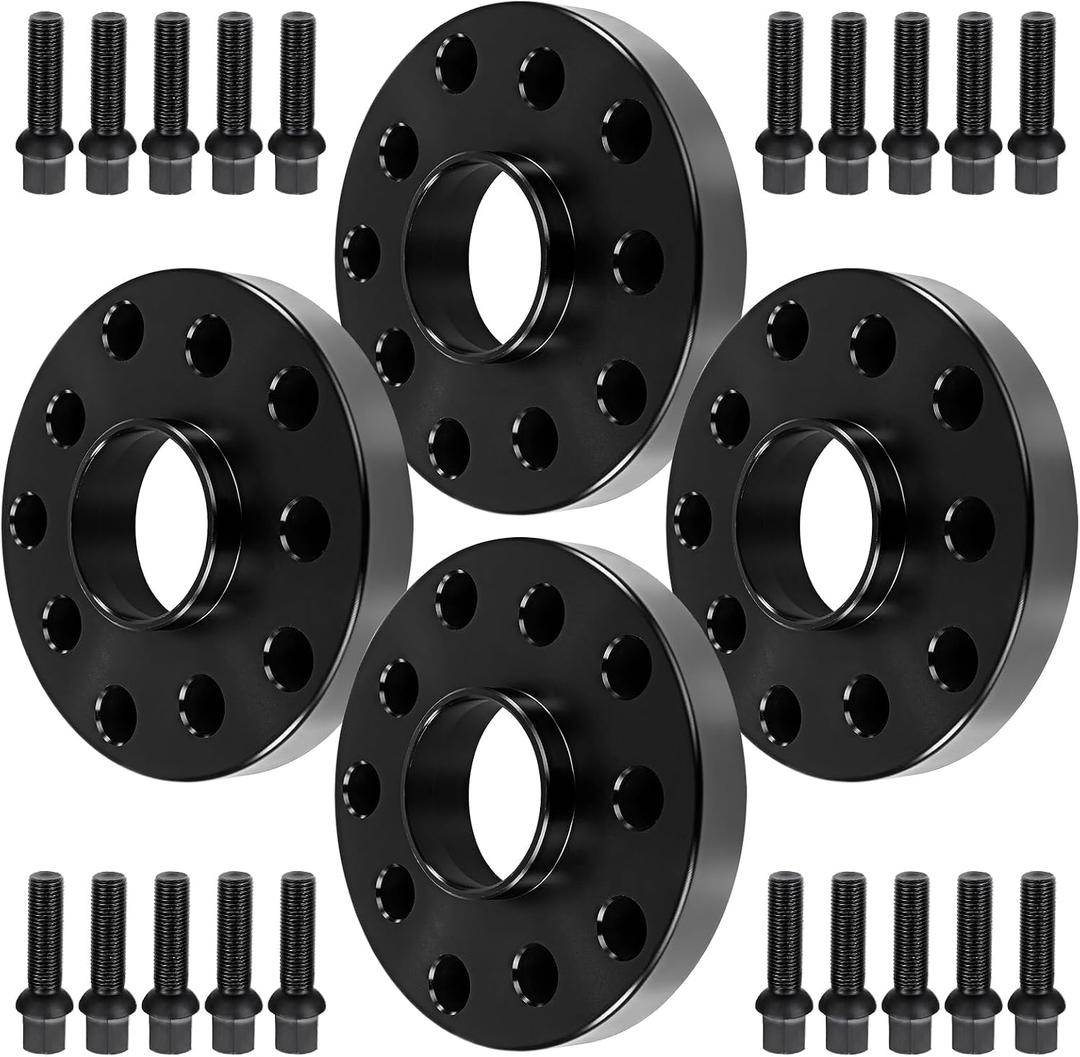 OCPTY 4PCS 5x100/5x112 Wheel Spacers 20mm 14x1.5 Studs 57.1mm Center