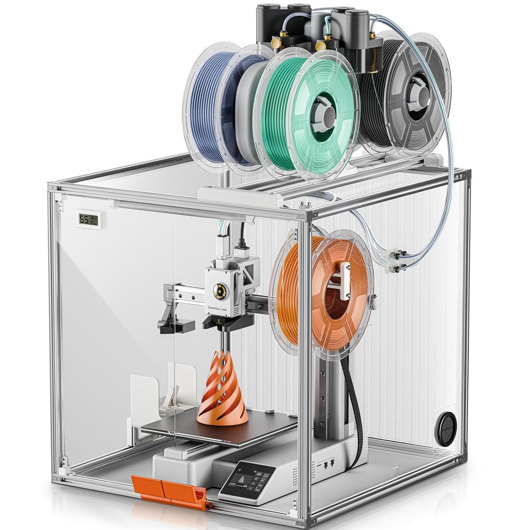 3D Printer Enclosure for Bambu Lab A1 Mini, Clear Acrylic Bambu A1 Mini Printer Dust Cover with LED Light,Dustproof Tent Constant Temperature Protective Cover Box(470470470mm)