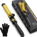 DAN Technology 1 Inch Large Barrel Curling Iron Wand for Loose Voluminous Waves, Tourmaline Ceramic Hair Curler with 180F430F Adjustable Temperature, Fast Heating, Dual Voltage, Auto Shut-Off