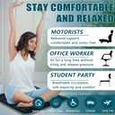 Travel Seat Cushion, Press Type Portable Inflatable Travel Seat Cushion, Suitable for Airplanes, Office Chairs, Wheelchairs, Cars, Stadiums, 36 Airbags Provide Comfortable Support (Black)