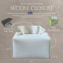 3 x Hand Towel Box Cover Holder by Hirano's BAZAAR - Vegan Leather, Compatible with Kleenex Disposable Paper Hand Towels (Smoky Charcoal)