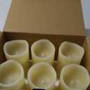 Flickering Flameless Candles Battery Operated Real Wax Pillar Candles LED Candles with Cycling 5H Timer Pack of 6 (3" x 6")