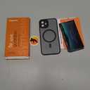 Designed for iPhone 12 Case, Compatible with MagSafe, with Privacy Screen Protectors X2, [Camera Protection] [15FT Military Drop Protection] Shockproof Phone Case, 6.1", Black