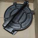 Victoria 8 Inches Cast Iron Tortilla Press, Roti Maker and Tortilladora, Pataconera Seasoned with Flaxseed Oil, Made in Colombia, Traditional Style, Black