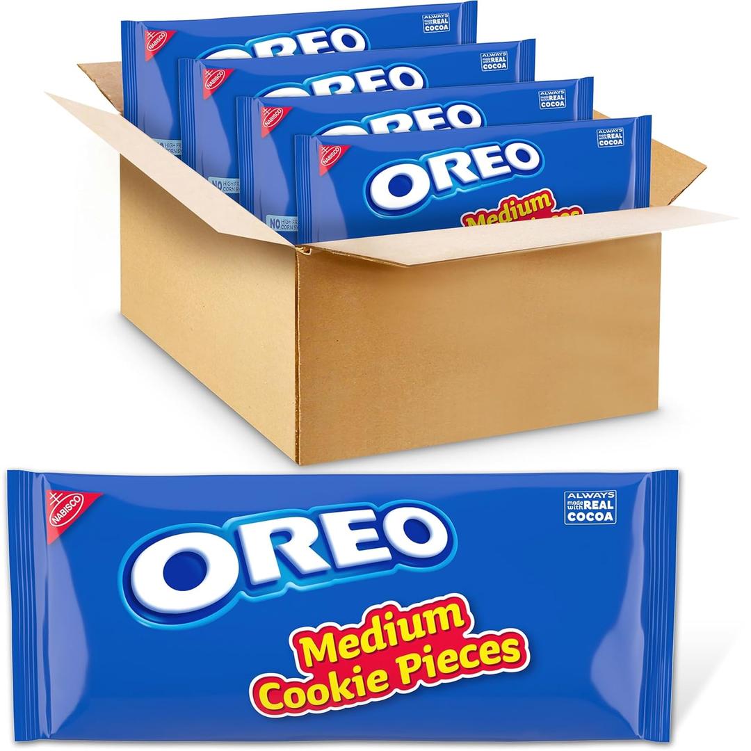 OREO Chocolate Sandwich Cookies Medium Cookie Pieces, 4-2.5 lb Bags, Best By: 19 DEC 2026