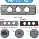 Teenyyou 2 Pcs Faucet Mat for Kitchen Sink Splash Guard for Kitchen Sink Faucet Dish Drying Mat for Bathroom Sponge Holder(Dark Gray,3 Round Holes)