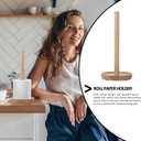 Cabilock Wood Paper Towel Holder Countertop Paper Towel Holder Stand with Anti-Skid Base, PaperTowel Organizer Roll Dispenser for Home Kitchen Dining Table Cabinet 12.6 Inch