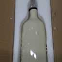 Sweejar Ceramic Olive Oil Dispenser Bottle, 20 Oz Relief Opaque Oil Cruet Protects Oil To Reduce Oxidation, Suitable for Storage Oil, Vinegar, Soy Sauce, Coffee Syrup, Liquids, Set of 1 (Beige)