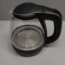 OVENTE Electric Kettle, 1.5L Borosilicate Glass Countertop Water Heater and Boiler for Coffee or Tea, BPAFree, Auto ShutOff, BoilDry Protection, Removable and Washable Spout Filter, Black KG83B