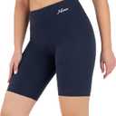 Nirlon Biker Shorts with Pockets - Biker Shorts Women Workout Shorts for Gym & Yoga Shorts for Women Plus Size Biker Shorts (14-16, Navy Blue)
