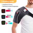 Comfheat Heated Shoulder Wrap Brace for Pain Relief, USB Portable Shoulder Heating Pad with Auto Shut Off, Shoulder Compression Support Sleeve for Muscle Joint Pain (No Battery)