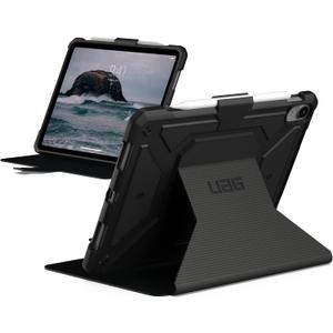 URBAN ARMOR GEAR UAG Designed for iPad 11" A16 11th Gen 2025, 10.9" 10th Gen 2022 Case A3354 A3355 A2696 Rugged Heavy Duty Protective Folio Cover w/Adjustable Stand & Pencil Holder, Metropolis Black