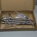 Closet Rod, 16 to 63 Inch Closet Rods Heavy Duty Adjustable Wardrobe Poles for Hanging Clothes and Heavy Duty Bracket Closet Pole Support (The Shelf NOT Included)(Silver)