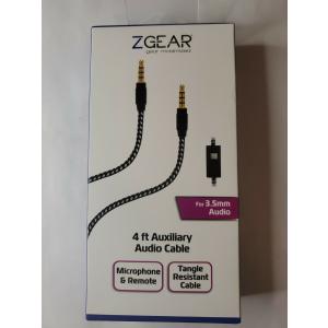 Z Gear 4ft Auxillary Audio cable For 3.5mm Audio