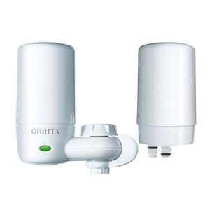 Brita Faucet Mount Water Filter System, White, No-Wait Filtration, Easy Install, Multi-Use Tap Water Filter for Kitchens, Bathrooms & Small Spaces