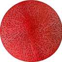 Snowkingdom Red Valentines Placemats Set of 18, Round Vinyl Hollow 15 Inch Metallic Place mats, Washable Wipeable Non Slip Stain Heat Resistant Dining Table Mats for Wedding Christmas Party Decoration