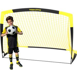 Happy Jump 7x5 FT & 5x3.6 FT Portable Soccer Goal for Youth Players Ages 614, Large-Frame Design Built for Long-Term Development, Easy Setup for Backyard, Park or School Training