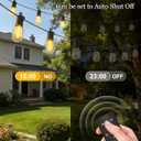 50ft-Solar-Powered-Lights-Outdoor-Waterproof-String Lights-Outside-Patio-Yard-Garden-Fence-Backyard-Deck-Porch-Balcony-Patios-Camping-Battery-Operated-LED-Fairy-Strip-Lighting-Hanging-Edison-Bulbs-S14 (50FT(15 Sockets))