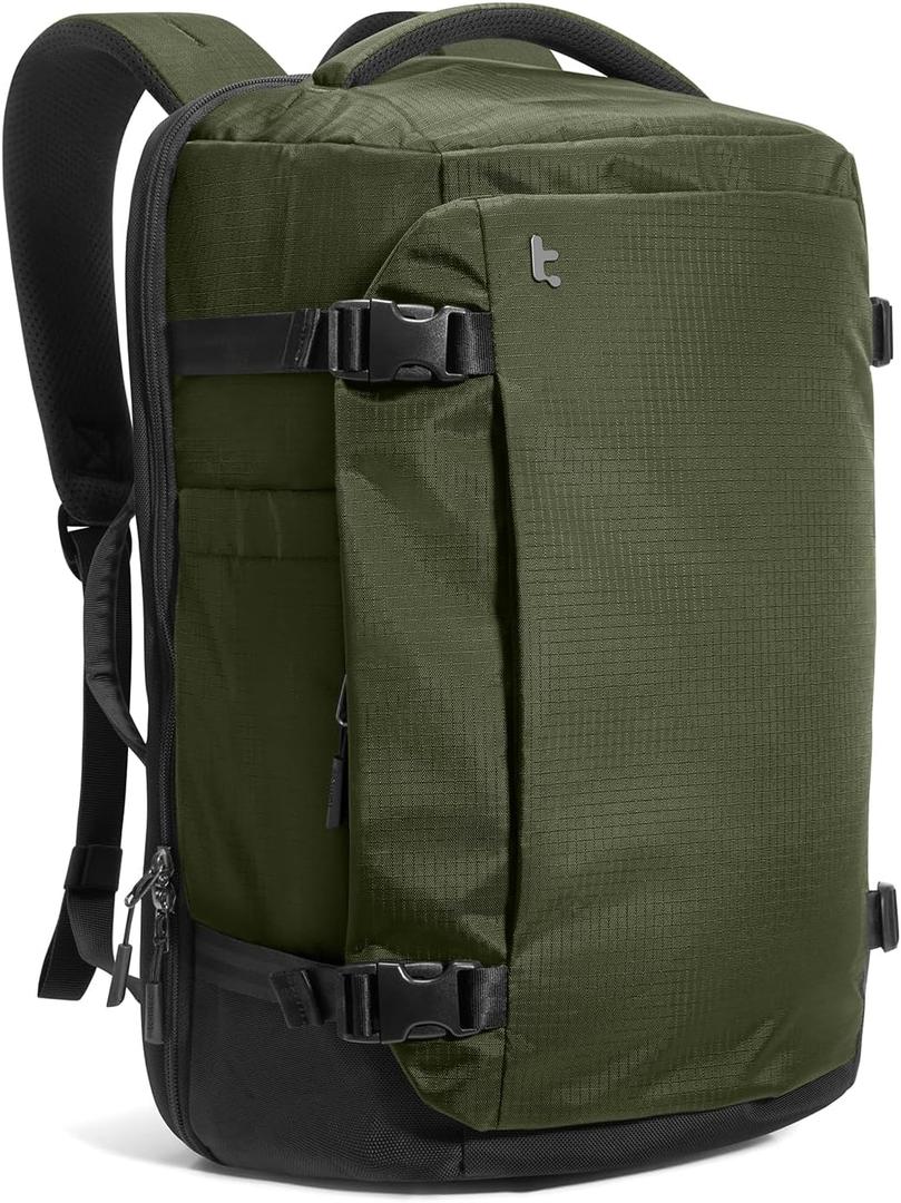 Tomtoc Travel Backpack 40L, TSA Friendly Flight Approved Carry-on Luggage Hand Water-resistant Lightweight Business Rucksack, Durable Large Weekender Bag Daypack Fits 17.3 Inch Laptop