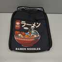 cromcu Insulated Lunch Box for Kids Adults Ramen Lunch Box for Work,Picnic,School,Travel,Hiking,Beach or Fishing Polyester Skull Eat Ramen Theme Lunch Bag