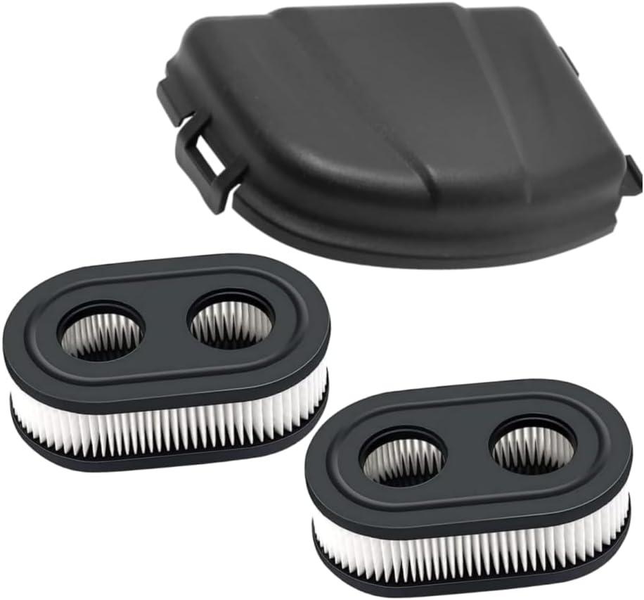 593260 Air Filter with 595658 Air Cleaner Cover for Briggs and Stratton 798452 334404 093J02 09P700 103M02 104M02 675EXI Engines Parts Toro Recycler 22 and Troy Bilt TB110 TB200 Lawn Mower (2PCS)