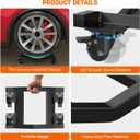 Car Wheel Dolly Set of 2, Heavy Duty Vehicle Dollies 3000 LBS Capacity,Tire-Contour-Matched Design& Nylon Casters with Brakes Used for for Moving Cars, Trucks, Trailers, Motorcycles, and Boats