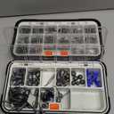 PLUSINNO 264/397pcs Fishing Accessories Kit, Organized Fishing Tackle Box with Tackle Included, Fishing Hooks, Fishing Weights Sinkers, Swivels, Beads, Fishing Gear Set Equipment for Bass Trout