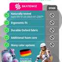SKATEWIZ Skateboard Pads Protective Gear Set for Kids and Adults - Smash - Roller Skate Pads [6pc] with Wrist Guards - Skating Protective Gear - Roller Derby