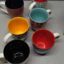 DOWAN Coffee Mugs Set of 6, 16 oz Large Porcelain Mug, Ceramic Tea Cups with Handle for Men Women, Mug Gift Set, Housewarming Wedding Gift (Vibrant Color)