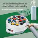 Pool Ball Cleaner Pool Ball Polishing Cleaning Machine Billiard Ball Cleaner Electronic Pool Balls Polishing for 16 Billiard and Snooker Balls 110V 180V, 47*47*31 cm