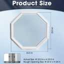 23.5"x23.5" Vinyl Octagon Window,Low-E Glass with Argon Gas,Double-Pane Insulated Tempered Clear Glass Octagon Fixed Window and Picture Window (No Grids)