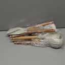 CAROTE Silicone Cooking Utensils Set, Kitchen Utensils Set 10 Pcs for cooking, BPA Free Spatula Set with Heat Resistant Wood Handles for Nonstick Cookware, Cream White