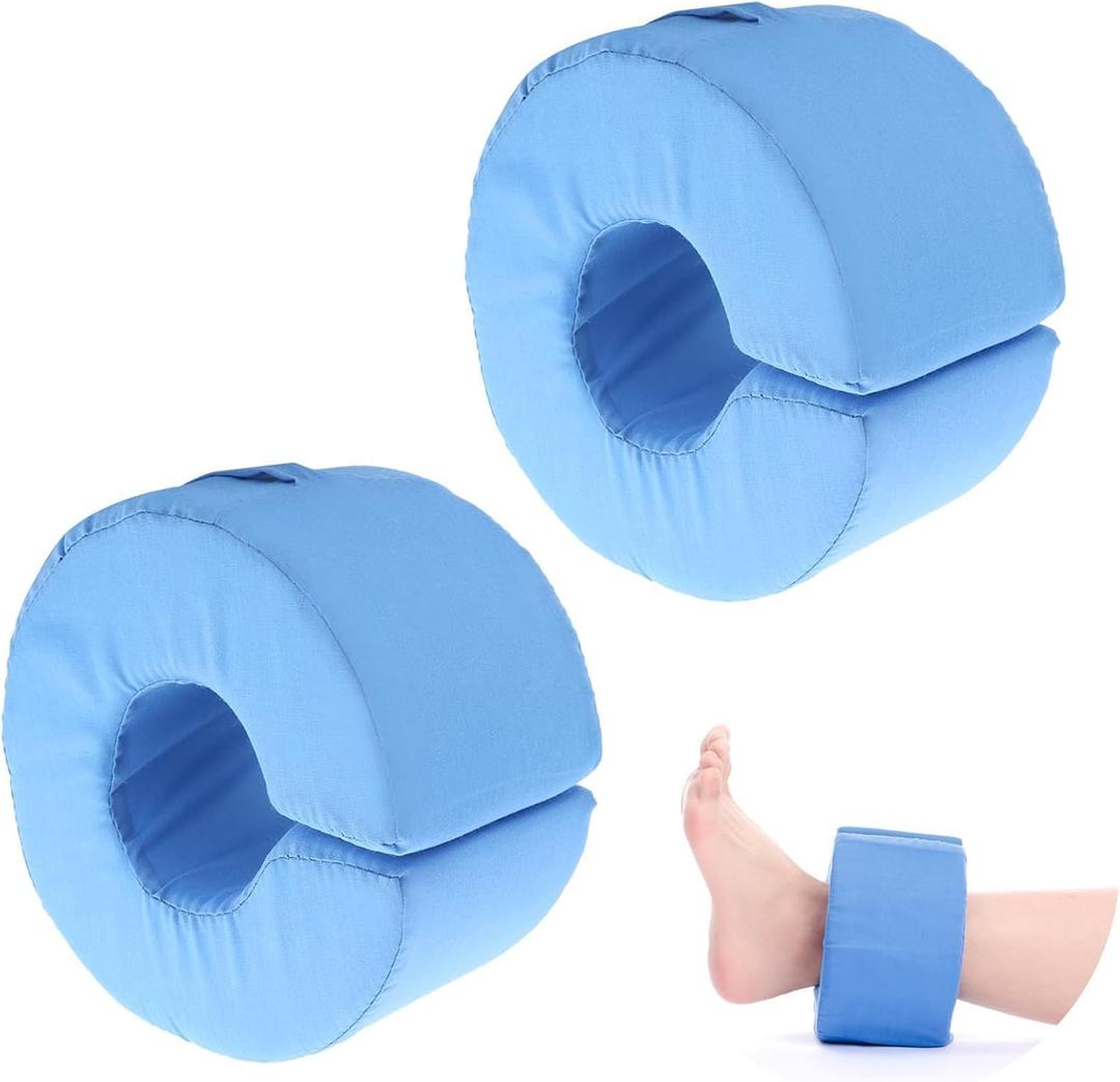 2 PCS Foot Elevation Pillows, Blue Hand Ankle Foam Cushion Leg Hand Lifting Pillow Stabilizer with Ankle Heel Elevator Wedges Foot Support Pillow